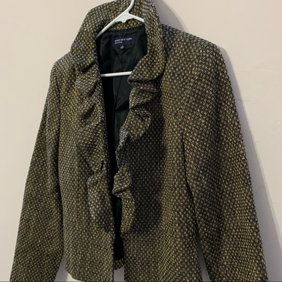 🧡3/$30 Jones New York Signature Ruffled Blazer - Picture 2 of 9